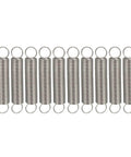 Extended Tension Spring With Dual Hook, Stainless Steel, 0.02 Inch Wire, 0.24 Inch Outer Diameter, 1.38 Inch Free Length, Rust-Resistant Heavy-Duty Load Spring For Machinery, Construction And Industrial Use, 10 Pack