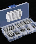 Self-tapping thread inserts set, 50 pcs, stainless steel, inner-thread, in clear storage case