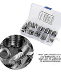 Stainless Steel Inner Thread Self Tapping Thread Inserts Set With Storage Case 50Pcs M3 M4 M5 M6 M8 M10 Self Tapping Inserts