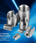 Stainless Steel Inner Thread Self Tapping Thread Inserts Set With Storage Case 50Pcs M3 M4 M5 M6 M8 M10 Self Tapping Inserts