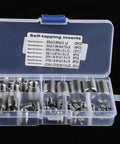Stainless Steel Inner Thread Self Tapping Thread Inserts Set With Storage Case 50Pcs M3 M4 M5 M6 M8 M10