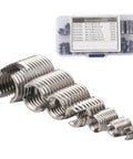 50 Pcs Threaded Inserts Set Self Tapping Stainless Steel Inner Thread For Plastic And Soft Materials With Storage Box