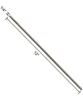 Stainless steel 1/4-28 threaded rod, 12 inches long, in a four-pack, showing corrosion resistance for secure connections.