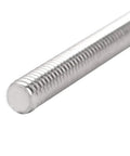 Durable 304 stainless steel fully threaded rod, 3/8-16 thread, 12 inches long, two-pack; ideal for precise fastening, close-up view.