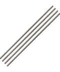 Stainless steel 1/4-28 threaded rods, 12 inches long, in a four-pack provide corrosion resistance and secure connections for frames, mounting components.