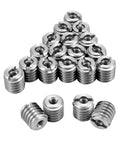 Stainless Steel Threaded Wood Nut Inserts With 10-24 Internal Threads 0.5 Inch Length Pack Of 20 for hardwoods and composites