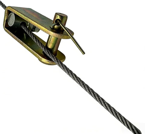 Heavy Duty Locking Throttle Cable 15ft Adjustable Kit with stainless steel core, showing locking mechanism for truck equipment