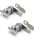 Two pack thumb operated cam locks deliver quick, tool free installation for RV compartments; non locking stainless steel locks