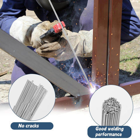 Welding with ER308L Stainless Steel TIG Welding Rod Pro Grade 1/16 Inch By 16 Inch, showing no cracks and good performance