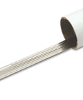 ER308L Stainless Steel TIG Welding Wire 0.035 In 0.9 Mm Diameter, 36 In Rod Length, 1 Lb Pro Grade Pack for Auto Body Fabrication and DIY Projects, Vibrant Performance Power 29131 in open tube.