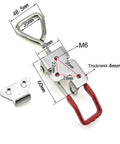 Toggle Latch Clamp 304 Stainless Steel Adjustable Latches With Lock Hole Heavy Duty Clamp 1320Lbs Holding Capacity diagram