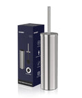 Stainless Steel Freestanding Toilet Brush And Holder With Long Handle For No Fuss Bathroom Storage And Deep Cleaning Nickel Brushed SS304