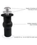 No Fuss Easy Install Universal Toilet Seat Hinge Screws With Stainless Steel And Rubber Top Mount Hardware side view