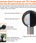 B Size One Inch Ball Adapter With One Quarter Twenty Female Threaded Hole For 1 Inch Ball Socket Arm Systems, stainless steel and TPU construction, shown with interior details and durability features.
