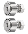 Heavy Duty Cam Follower Track Runner Bearing Set 2 Pack CF12 KR30 X 304 Stainless Steel Needle Roller Stud Type M12 Hex Socket