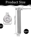 Secure trailers with a 12 piece 304 stainless steel hex socket hasp set, includes 1.96 inch bolts and nuts for easy installation.