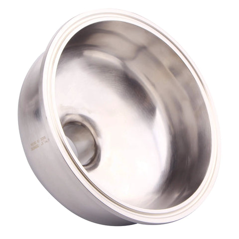Tri Clamp Bowl Reducer Sanitary Fitting Stainless Steel 304 For 6 Inch To 1.5 Inch Tubing Non Permanent Clamp Connection