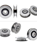 Stainless Steel Deep U-Groove Ball Bearing Pulley, Metal Pulley, Wheel Bearings, Wire Rope Pulley 8mm/0.3" Inner Dia,Outside 40mm Diameter