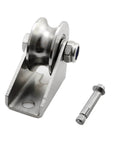 Detachable Oblique Stainless Steel U-Type Groove Sliding Wheel Roller Track Rail Fixed Pulley, Silver Tone with bolt