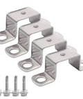 Durable 304 stainless steel U shaped connector brackets deliver strong rust resistant mounting for strut channels