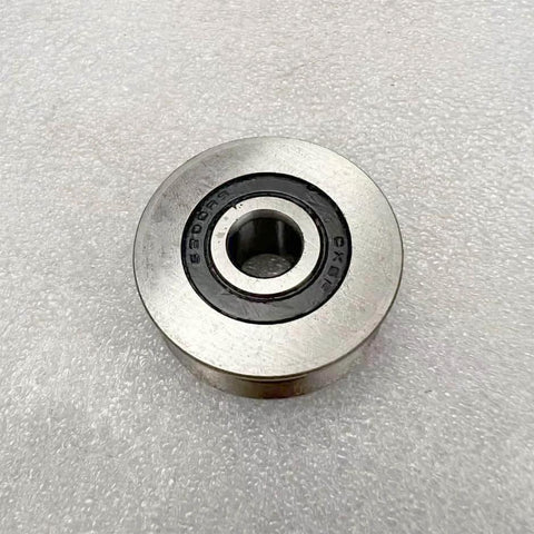 Front view of Stainless Steel Deep U-Groove Ball Bearing Pulley, Metal Pulley, Wheel Bearings, Wire Rope Pulley 8mm/0.3" Inner Dia, Outside 40mm Diameter.
