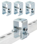 Organize and secure heavy items with a durable stainless steel hanger bracket designed for 1-5/8 inch UNISTRUT channels, shown installed.