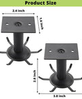 Utensil Hooks, 2 Pack Under Cabinet Utensil Rack Hangers 360 Rotatable Kitchen Utensil Hooks size details