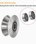 Sliding Gate Wheel Stainless Steel V Groove Wheel Heavy Duty Conveyor Rollers Industrial Caster Ball Bearing Pulley Kit close-up