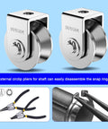 Two Pack 2 Inch Stainless Steel V Groove Pulley Wheel Set For Heavy Duty Gate Tracks And Sliding Rollers With 880 Lbs Load Bearing
