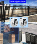 Two Pack 2 Inch Stainless Steel V Groove Pulley Wheel Set For Heavy Duty Gate Tracks And Sliding Rollers with gates shown
