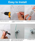 Installation guide for 16 Pack Stainless Steel Sign Standoff Screws 1/2 X 2 Inch Black Wall Mounting Hardware with expansion tubes and screws.