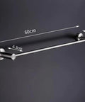Premium Stainless Steel Kitchen Tool Utensil Organizer Rack with Movable Hooks for Pan Pot, Wall Mount, side view, 24" length