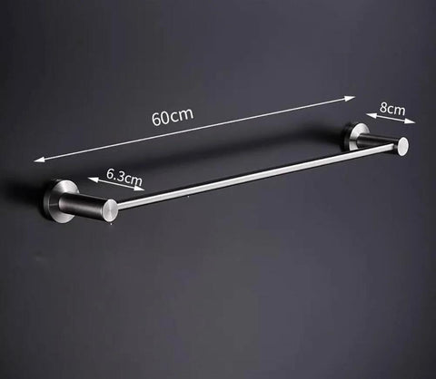 Premium Stainless Steel Kitchen Tool Utensil Organizer Rack with Movable Hooks for Pan Pot, Wall Mount, side view, 24" length