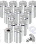 12 Pack Stainless Steel 1 Inch By 2 Inch Wall Sign Standoff Screws For Acrylic Wood Glass Plexiglass Displays Silver Finish Luomorgo