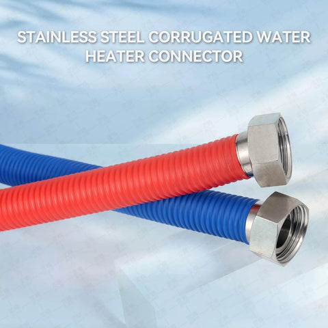 48 Inch Flexible Stainless Steel Corrugated Water Heater Connector Three Quarter Inch FIP To Three Quarter Inch FIP