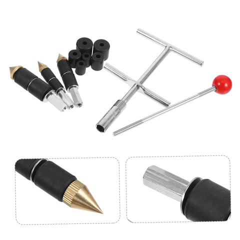 Stainless Steel Water Pipe Repair Tools Emergency Stopper Kit For Quick Leak Fix And Easy DIY Plumbing Repairs Keep Hoses And Pipes Sealed With Needle Stopper Set That Saves Time And Effort, includes T-handle tool and needle stoppers
