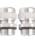 Two Pack NPT Three Quarter Inch Waterproof Stainless Steel Cable Glands For 13 To 18 Millimeter Cables showing front view
