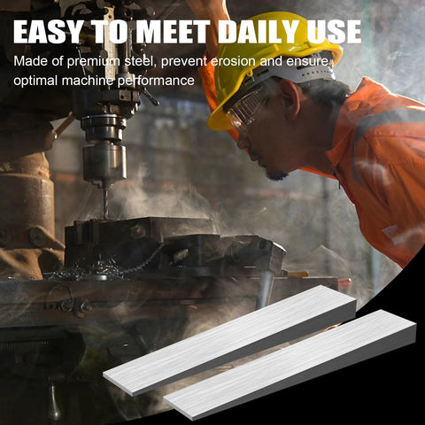 Industrial worker operating machine with Six Piece Stainless Steel Flange Wedge Set For Welding Lathe Machines 7x1.3in