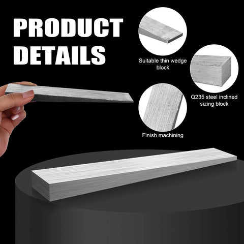 Close-up of Six Piece Stainless Steel Flange Wedge Set For Welding Lathe Machines 7x1.3in showing individual and stacked wedges.