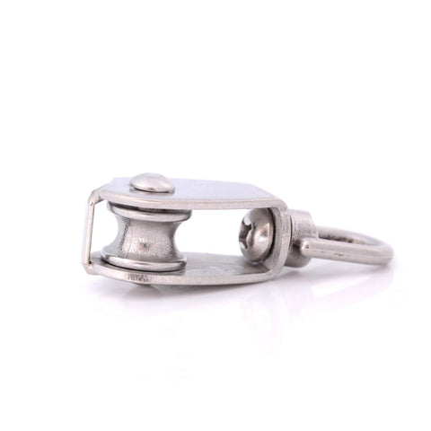 Stainless Steel M15 Wheel Swivel Pulley Block Heavy Duty Steel Single Wheel Swivel Lifting Rope Pulley for Wire Rope