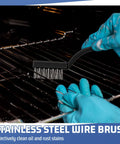60 Pcs Mini Wire Brush Set Stainless Steel Wire Bristle Scratch Brush cleaning oven grill black handle