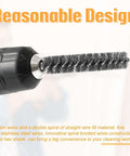 Bore Brush Bristles Wire Brush for Power Drill Cleaning Wire with Hex Shank Handle in action, showing stainless steel bristles