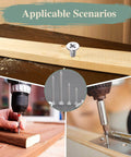 Various uses of 261pcs 304 Stainless Steel Wood Screws Assortment Kit for woodworking, furniture, and drywall projects.