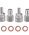 Stainless Steel Quick Disconnect Set For Wort Brewing Gear, 1/2 Inch NPT Female And 1/2 Inch Barb with silicone O-rings