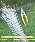 Heavy Duty Metal Zip Ties With Cutter For Outdoor Use UV Resistant Stainless Steel 11.8 Inch 50 Pack on grass with cutter tool