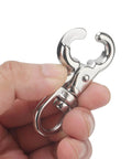 4 Pack 2.67 Inch Trigger Snap Hooks With 360 Degree Swivel Lobster Clasps Stainless Steel 316 Heavy Duty Clips Close-up