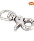 Stainless steel trigger swivel snap hook with polished finish; marine-grade, 3x11x65mm.