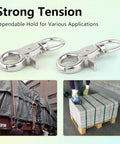 Three Pack Trigger Snap Hooks Metal Clasp Hook Marine Grade Stainless Steel 316 with strong tension for various uses