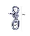 2 Pack Trigger Snap Hooks Heavy Duty 316 Stainless Steel With Swivel Eye Five Eighth Inch Wide Durable Lobster Clasps