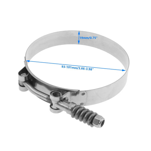 Spring Loaded T Bolt Clamps Set Of 4 Stainless Steel 304 Waterproof Exhaust Intercooler And Intake Hose Clamps for Turbo Engine